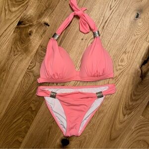 Venus Goddess Bikini with Halter Top and Embellishments.